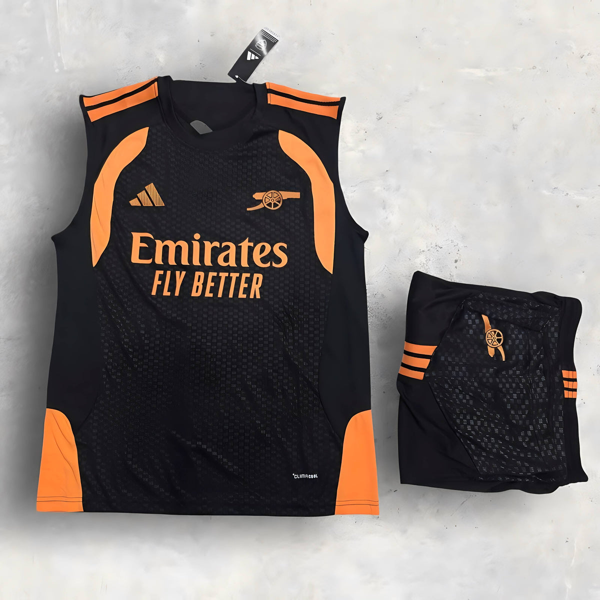 Arsenal Black & Orange Sleeveless Training Set 2026/2027