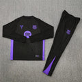 Barcelona Black Purple Half-Pull Tracksuit 2025/2026