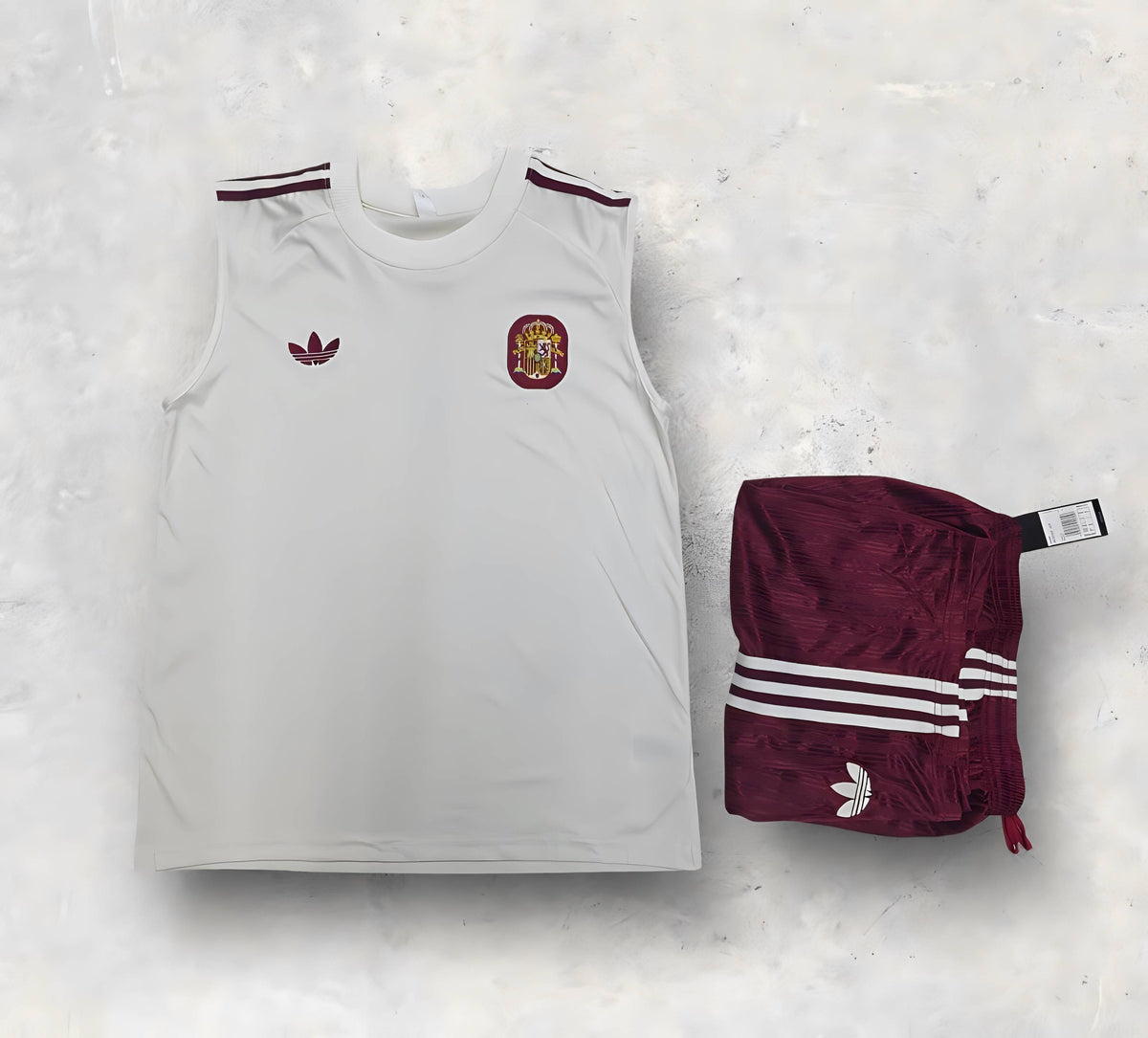 Spain White Sleeveless Training Set 2026/2027