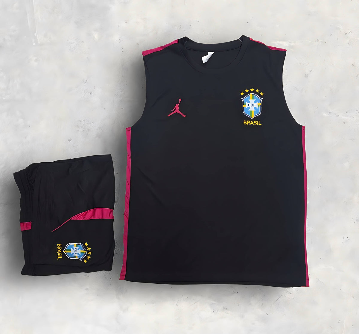 Brazil Red & Black Sleeveless Training Set 2026/2027