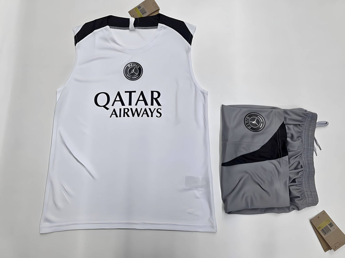 Paris Saint-Germain ( PSG ) White Sleeveless Training Set 2026/2027